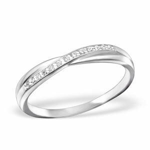 OLIVIE Strieborný prsteň so zirkónmi 0668 Veľkosť prsteňov: 7 (EU: 54 - 56) Ag 925; ≤1,20 g.