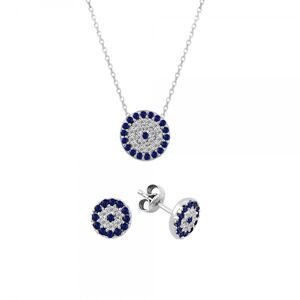 OLIVIE Sada strieborných šperkov so zirkónmi BLUE 1269 Ag 925; ≤3,22 g.
