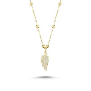 OLIVIE Strieborný náhrdelník anjelské krídla GOLD 1722 Ag 925; ≤2,1 g.