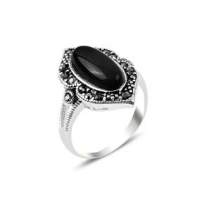 OLIVIE Masívny strieborný prsteň HEMATIT BLACK 2125 Veľkosť prsteňov: 7 (EU: 54 - 56) Ag 925; ≤3,85 g.