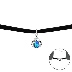 OLIVIE Choker náhrdelník SLZA s opálom 2491 Ag 925; ≤0,9 g.