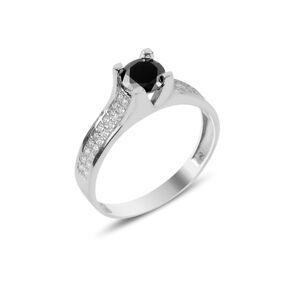 OLIVIE Strieborný prsteň BLACK 2512 Veľkosť prsteňov: 9 (EU: 59 - 61) Ag 925; ≤2,4 g.