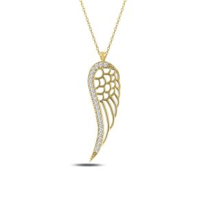 OLIVIE Strieborný náhrdelník anjelské krídla GOLD 2961 Ag 925; ≤2,2 g.