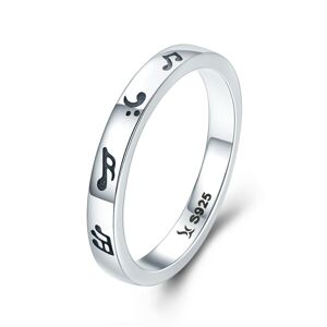 OLIVIE Strieborný prsteň HUDBA 3448 Veľkosť prsteňov: 7 (EU: 54-56) Ag 925; ≤1,9 g.