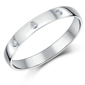 OLIVIE Strieborný rhodiovaný prsteň so zirkónmi 3771 Veľkosť prsteňov: 5 (EU: 49-50) Ag 925; ≤2,3 g.