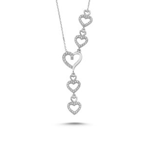 OLIVIE Srdiečkový strieborný náhrdelník 3854 Ag 925; ≤3,2 g.