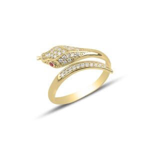 OLIVIE Strieborný prsteň HAD GOLD 3909 Ag 925; ≤2,1 g.