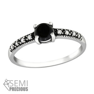 OLIVIE Strieborný prsteň ČIERNÝ ONYX 3992 Veľkosť prsteňov: 8 (EU: 57 - 58) Ag 925; ≤1,65 g