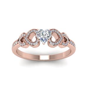 OLIVIE Strieborný prsteň SRDCE ROSE 4227 Veľkosť prsteňov: 5 (EU: 49-50) Ag 925; ≤2 g.