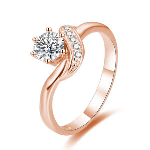 OLIVIE Strieborný zásnubný prsteň ROSE 4334 Veľkosť prsteňov: 8 (EU: 57-58) Ag 925; ≤2,2 g.