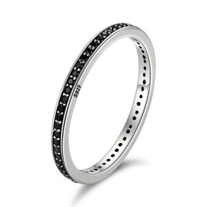 OLIVIE Strieborný prsteň ČIERNY ZIRKÓN 4709 Veľkosť prsteňov: 6 (EÚ: 51 – 53) Ag 925; ≤1,2 g.