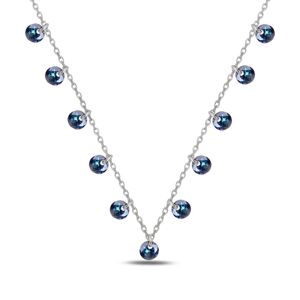 OLIVIE Strieborný náhrdelník MODRÉ Z NEBA 4784 Ag 925; ≤4,5 g.