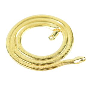 OLIVIE Strieborný plochý 40cm náhrdelník GOLD 5097 Ag 925; ≤14,3 g.