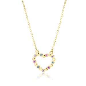 OLIVIE Strieborný náhrdelník SRDCE GOLD 5195 Ag 925; ≤2 g.