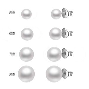 OLIVIE Náušnice 5mm sladkovodné perly 5500 Ag 925; ≤0,7 g.