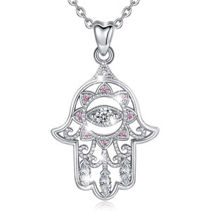 OLIVIE Strieborný náhrdelník HAMSA 5598 Ag 925; ≤4,6 g.