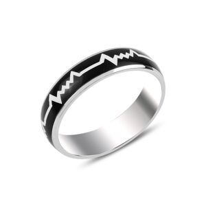 OLIVIE Pánský stříbrný prsten TLUKOT SRDCE 5695 Veľkosť prsteňov: 10 (EU: 62-64) Ag 925; ≤4,8 g.