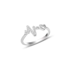 OLIVIE Stříbrný prsten TLUKOT SRDCE 5712 Veľkosť prsteňov: 9 (EU: 59-61) Ag 925; ≤1,6 g.