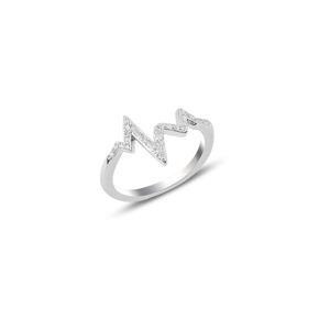 OLIVIE Stříbrný prsten TLUKOT SRDCE 5713 Veľkosť prsteňov: 9 (EU: 59-61) Ag 925; ≤2 g.