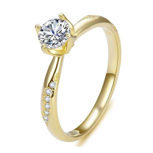 OLIVIE Strieborný zásnubný prsteň MAGIC GOLD 7168/9 Veľkosť prsteňov: 9 (EU: 59-61) Ag 925; ≤2 g.