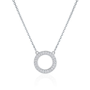 OLIVIE Strieborný náhrdelník KRUH 8060 Ag 925; ≤0,50 g.