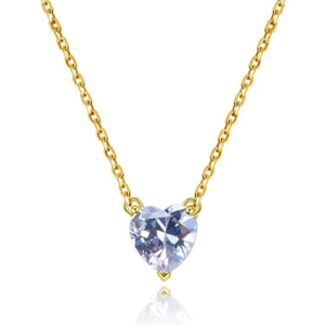 OLIVIE Strieborný náhrdelník ZIRKÓNOVÉ SRDCE GOLD 8322 Ag 925; ≤3,1 g.