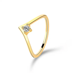OLIVIE Strieborný prsteň ŠÍPKA GOLD 8468 Veľkosť prsteňov: 9 (EÚ: 59 – 61) Ag 925; ≤0,8 g.