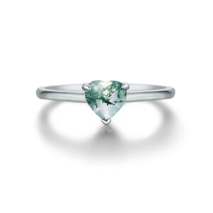 OLIVIE Stříbrný prsten MECHOVÝ ACHÁT 8515 Veľkosť prsteňov: 5 (EÚ: 49 – 50) Ag 925; ≤2 g.
